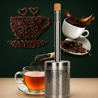 Edelstahl Tee- und Kaffeepressfilter - perfekter Genuss ohne Rückstände überall einsetzbar